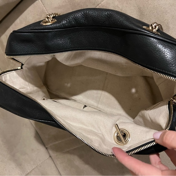 Gucci Soho Chain Zip Shoulder Bag Leather Large - Picture 9 of 13